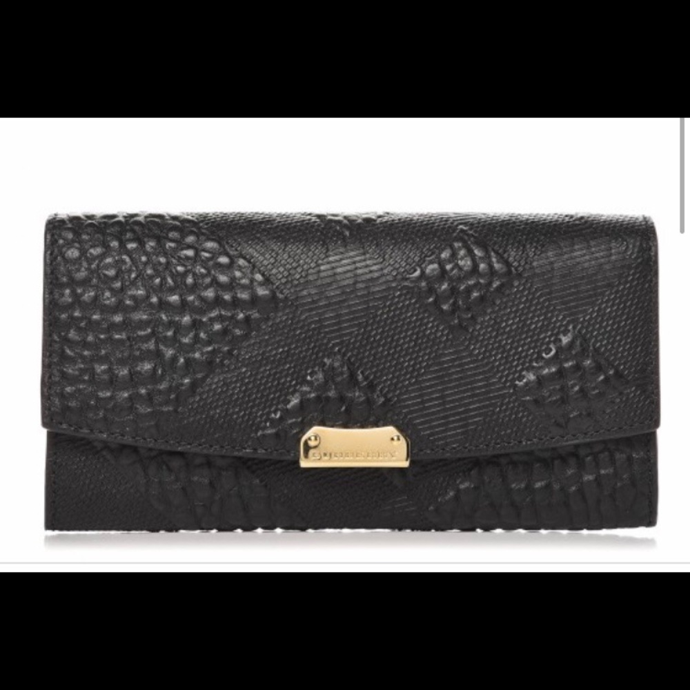 BURBERRY Embossed Check Signature Grain Porter